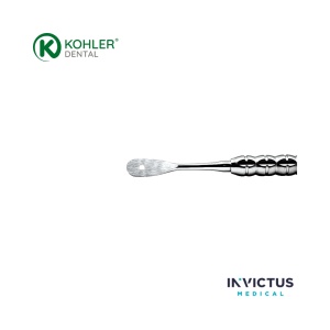 Decolator Periostal MOLT 9 cu Orificiu de Sutură Kohler 3192 TRINOVO® – Instrument Chirurgie Parodontală și GBR din Oțel German, 17,5 cm - Img 2
