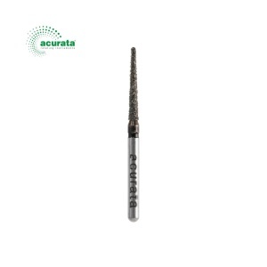 Freză diamantată Acurata Black | Formă conică rotunjită lungă 199 | Granulație super-grosieră | FG ISO 314 | Ø 1,2 - 1,6 mm