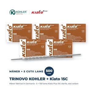 Mâner bisturiu TRINOVO KOHLER + 5 cutii lame Kiato 15C