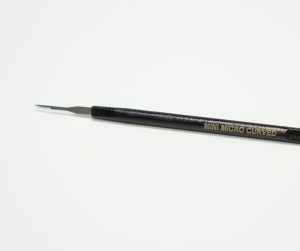 Microlamă pentru microchirurgie (Mini Micro Curved), flexibilā, vârf curbat, cu mâner inclus (pachet 10 bucăți) - Img 4