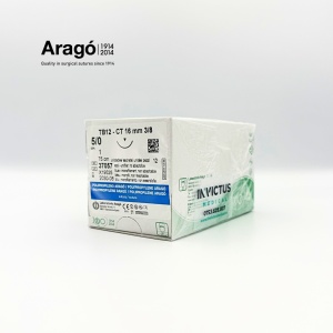 POLIPROPILENĂ ARAGO (BLUE) 5/0, 75cm, DS16, CUT. CU 12 FIRE DE SUTURĂ - Aragó - Img 3