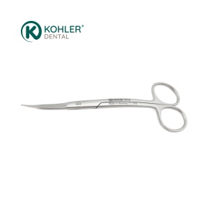 4010 – Foarfece dublu angulată pentru țesut și mucoasă GOLDMAN-FOX, 12,5 cm – Kohler Dental
