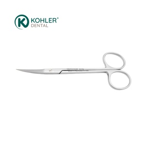 4019 – Foarfecă chirurgicală angulată pentru țesut și mucoasă IRIS, 18 mm, 11,5 cm – Kohler Dental