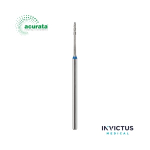 Freză chirurgicală de os Acurata | Formă conică (tip flame) | Piesă dreaptă | Ø 1.6 mm |