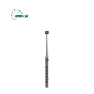 Freză diamantată Acurata sferică 697, gât lung, Ø 1,8 mm