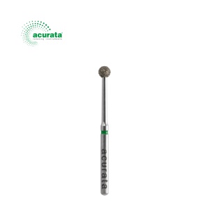 Freză diamantată cu gât lung, formă globulară, diametru 2,3 mm - ACURATA - Img 1