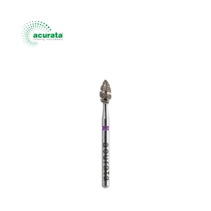 Freză diamantată flacără ascuțită, granulație grosieră, diametru 2,3 mm - Acurata Speedia (forma 257)