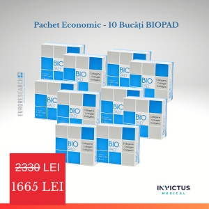 Pachet ECONOMIC 10 x BIOPAD – Pansament activ din colagen