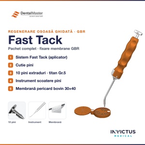 Pachet Premium Regenerare Osoasă Ghidată: Aplicator Fast Tack, Pini Extra-Rezistenți și Membrană Pericard (Protecție 6 Luni)
