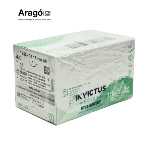 POLITETETRAFLUORETILENĂ (PTFE) ARAGO 4/0, 75cm, DS16, CUT. CU 12 FIRE DE SUTURĂ - Aragó