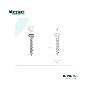 Suruburi osteosinteza din titan, dimensiuni Ø1,2*14 mm, prindere TORX