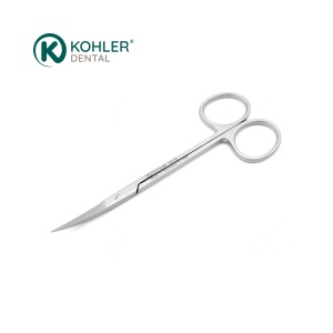 4019 – Foarfecă chirurgicală angulată pentru țesut și mucoasă IRIS, 18 mm, 11,5 cm – Kohler Dental - Img 2