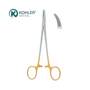 5561 – Port-ac CRILE-WOOD angulat, 15 cm, cu carbură de tungsten, pentru ace 4-0 – 6-0 – KOHLER Dental - Img 2