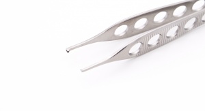 6140 – Pensă dreaptă Micro-Adson cu „cioc” (1x2 dinți), extra fină, 12 cm – KOHLER Dental - Img 3