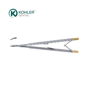 7674 – Micro port-ac CASTROVIEJO, 16 cm, vârf angulat, cu inserții din carbură de tungsten – KOHLER Dental - Img 2