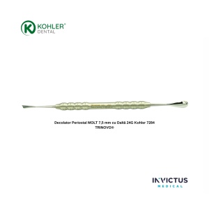 Decolator Periostal MOLT 7,5 mm cu Daltă 24G Kohler 7284 TRINOVO® – Instrument Chirurgie Orală și Implantologie din Oțel German
