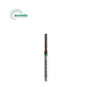 Freză diamantată Acurata Black | Formă cilindrică 157 | Granulație grosieră | FG ISO 314 | Ø 1,2 - 1,4 mm