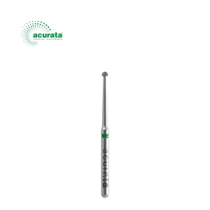 Freză diamantată Acurata sferică 697, gât lung, Ø 1,2 mm