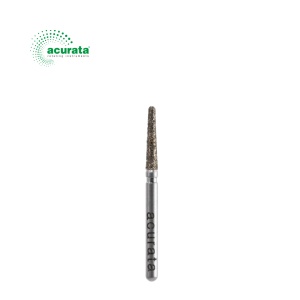 Freză diamantată conică rotunjită, granulație grosieră, diametru 1,6 mm - Acurata (forma 198)