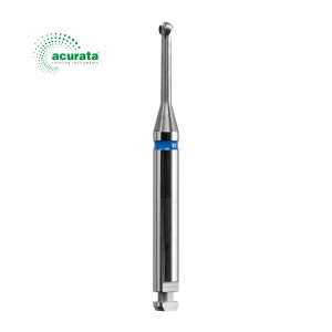 Freză sferică din carbură Acurata Rosenbohrer Blue Cut | Tijă lungă RAL ISO 205 | Contraunghi | Ø 1,4 / 1,8 / 2,1 mm