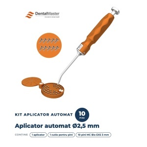 Kit aplicator automat Ø2.5 mm + 10 pini MC Bio Surgery EXS 3 mm — fixare membrane GBR