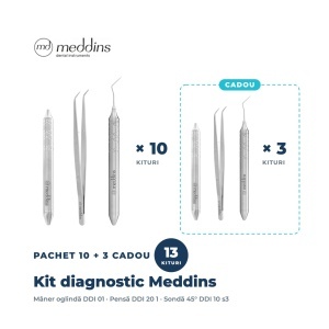Kit diagnostic Meddins (mâner oglindă + pensă + sondă) - 10 + 3 cadou