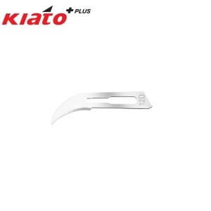 Lame chirurgicale KIATO Plus nr. 12D – sterile, oțel carbon (100 buc./cutie)