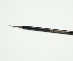 Microlamă pentru microchirurgie (Mini Micro Curved), flexibilā, vârf curbat, cu mâner inclus - Img 3