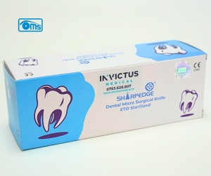 Microlamă pentru microchirurgie (Mini Micro Curved), flexibilā, vârf curbat, cu mâner inclus (pachet 10 bucăți) - Img 7
