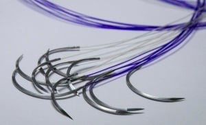 NYLON (BLUE) - CUT. CU 36 FIRE DE SUTURĂ DIN MONOFILAMENT DE POLIAMIDĂ 6/0, 75 CM, DS16 - Aragó - Img 5
