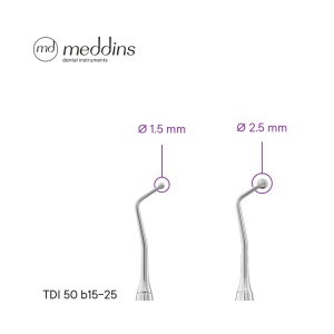 Plugger Dublu-Cap Tip B, Ø 1,5 mm și Ø 2,5 mm - TDI 50 b15-25 - Img 2