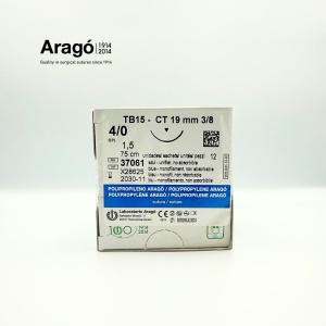 POLIPROPILENĂ ARAGO (BLUE) 4/0, 75cm, DS19, CUT. CU 12 FIRE DE SUTURĂ - Aragó - Img 4