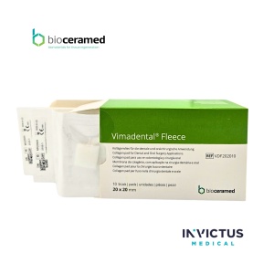 Vimadental® Fleece 20x20 mm – Burete Hemostatic din Colagen Porcin Resorbabil, 10 bucăți/cutie