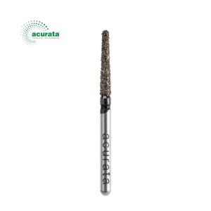 Freză diamantată Acurata Black, conică lungă, vârf rotunjit (199), Ø 1,6 mm