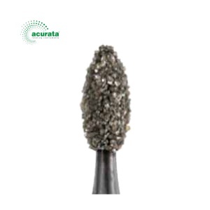 Freză diamantată ovoidală, granulație super-grosieră, diametru 2,0 mm - Acurata Black (forma 278) - Img 2