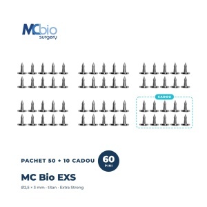 Pini de fixare MC Bio EXS 2,5 x 3 mm - 50 + 10 cadou