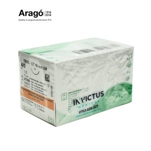 POLIGLECAPRONE ARAGO (VIOLET) 4/0, 70cm, DS19, CUT. CU 12 FIRE DE SUTURĂ - Aragó
