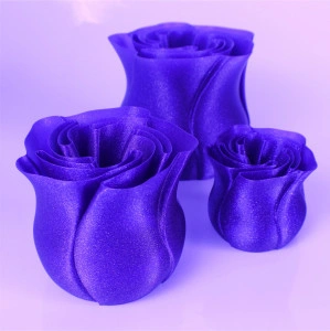 Purple and glitter roses set (3 pieces) - Img 2