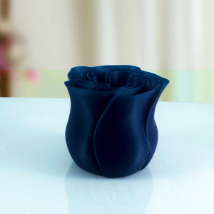Deep blue and glitter rose, 84 x 90 mm