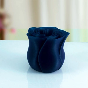 Deep blue and glitter rose, 84 x 90 mm