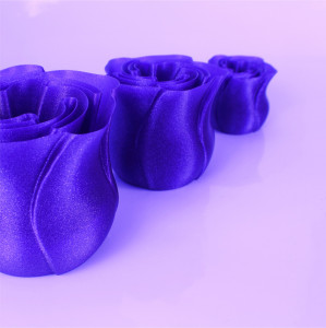 Set trandafiri decorativi (3 piese, mov glitter) - Img 3