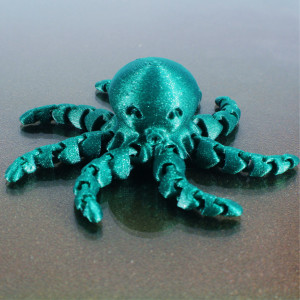 Flexible green octopus