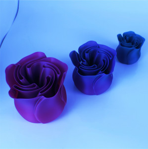 Set of decorative roses (3 pieces, multicolored filament) - Img 3