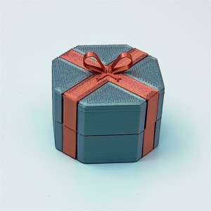 Cutiuță 60x60x30mm, cu secțiune octogonală, pentru bijuterii - Img 3