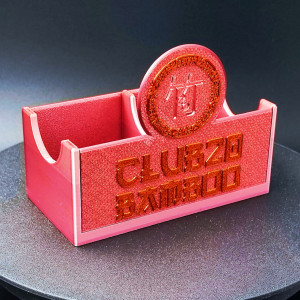 Table condiment holder, with QR code