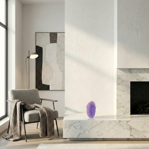 Statuetă decorativă "Purple Moai" ST1006 - Img 2