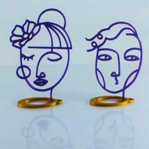 Stylized boy and girl faces - Img 2