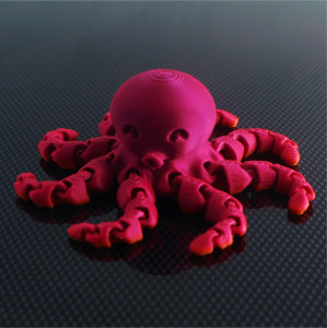 Flexible, multicolored octopus