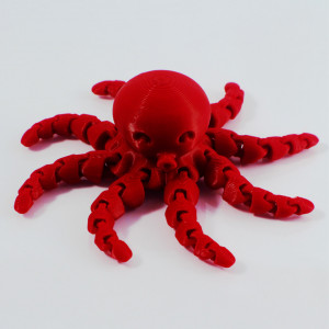 Flexible red octopus