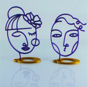 Stylized boy and girl faces - Img 3